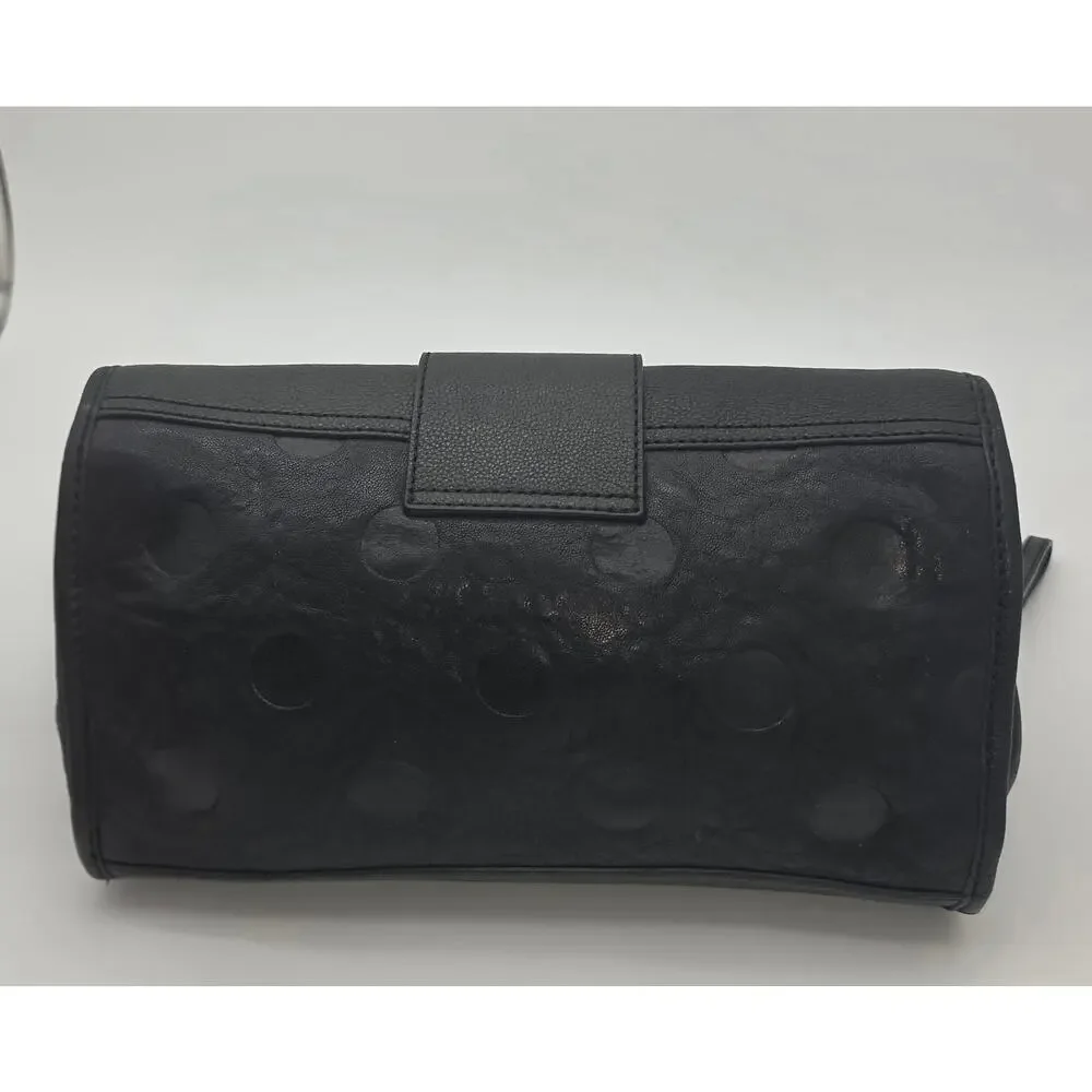 Marc by Marc Jacobs Black Polka Dot Embossed Leather Wristlet Clutch